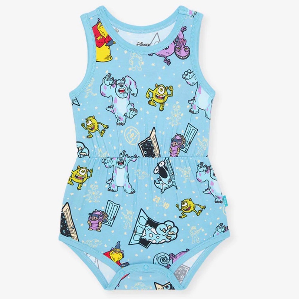 Posh Peanut Monster Inc Varsity Romper